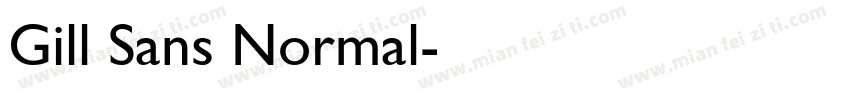 Gill Sans Normal字体转换